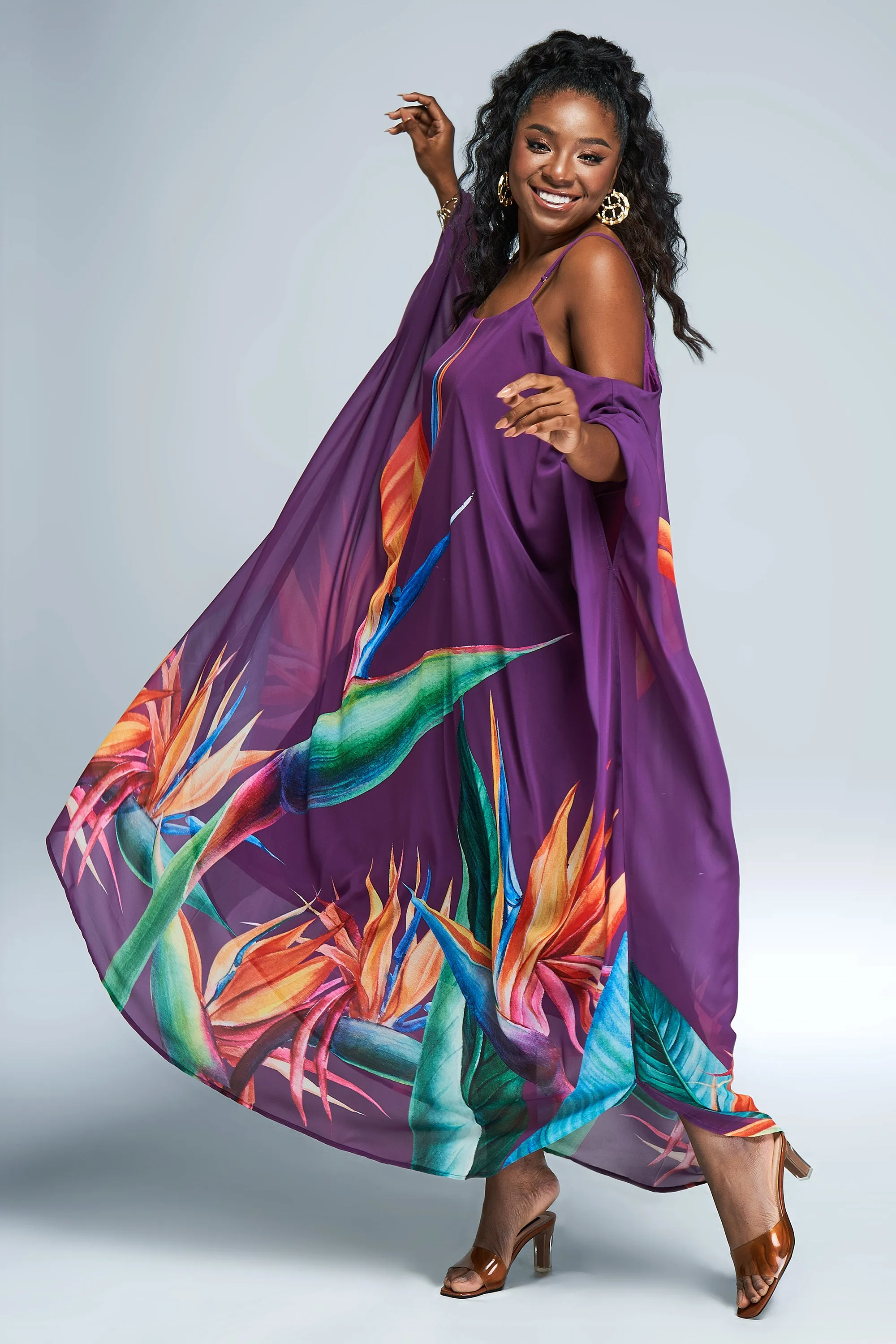 THE PARADISIO MAXI KAFTAN-PURPLE