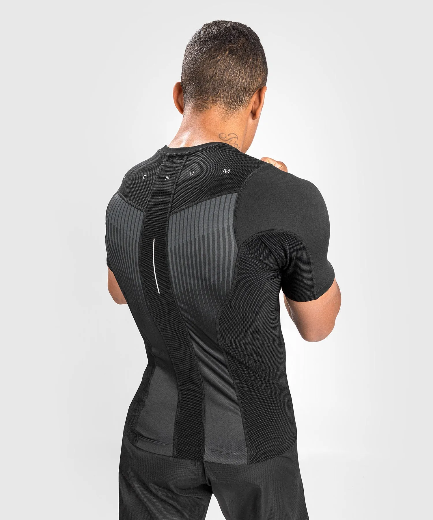 Venum Biomecha Rashguard Short Sleeves - Black/Grey