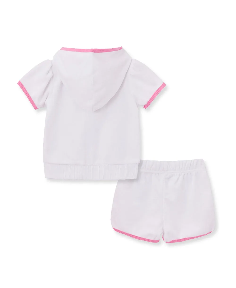 White Toddler Terry Swim Coverup (2T-4T)