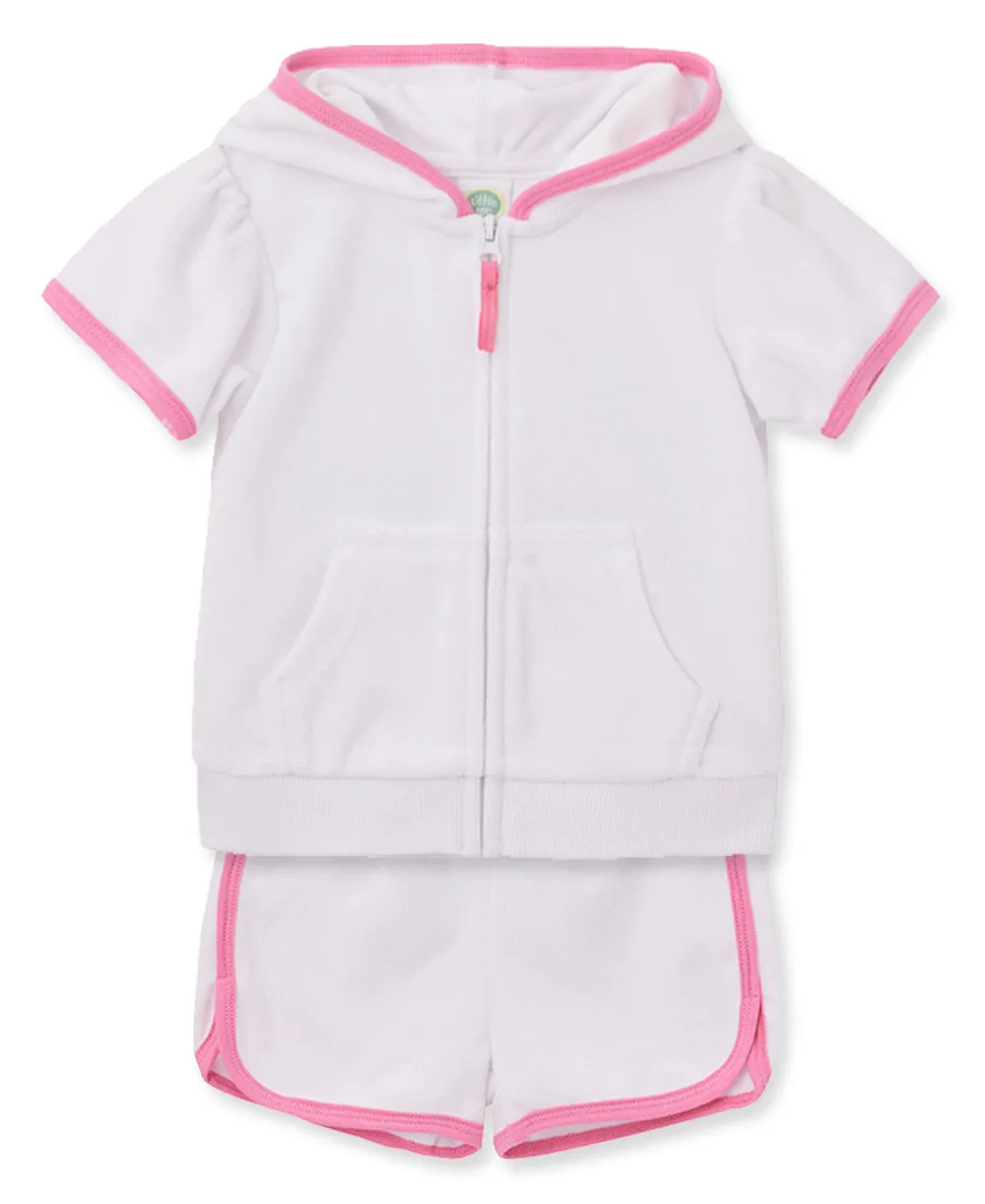 White Toddler Terry Swim Coverup (2T-4T)