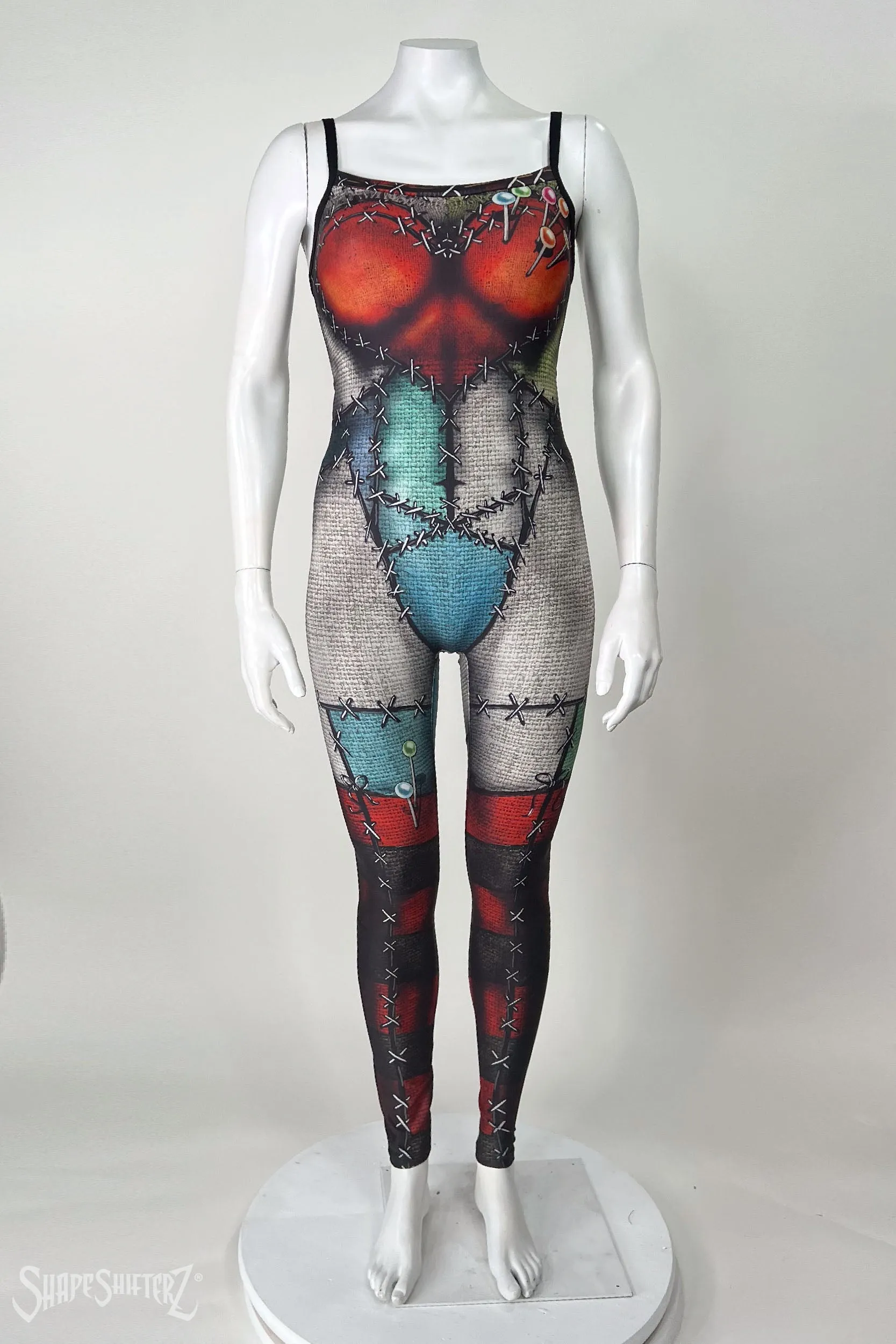 Woman's ShapeShifterZ® LOVE 'PATCHED  DOLL' Unitard  - sportswear/costume