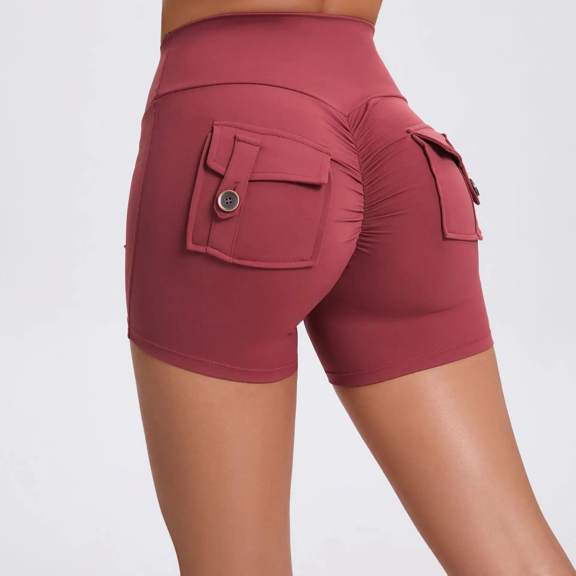 Women's Cargo Fitness Scrunch Shorts