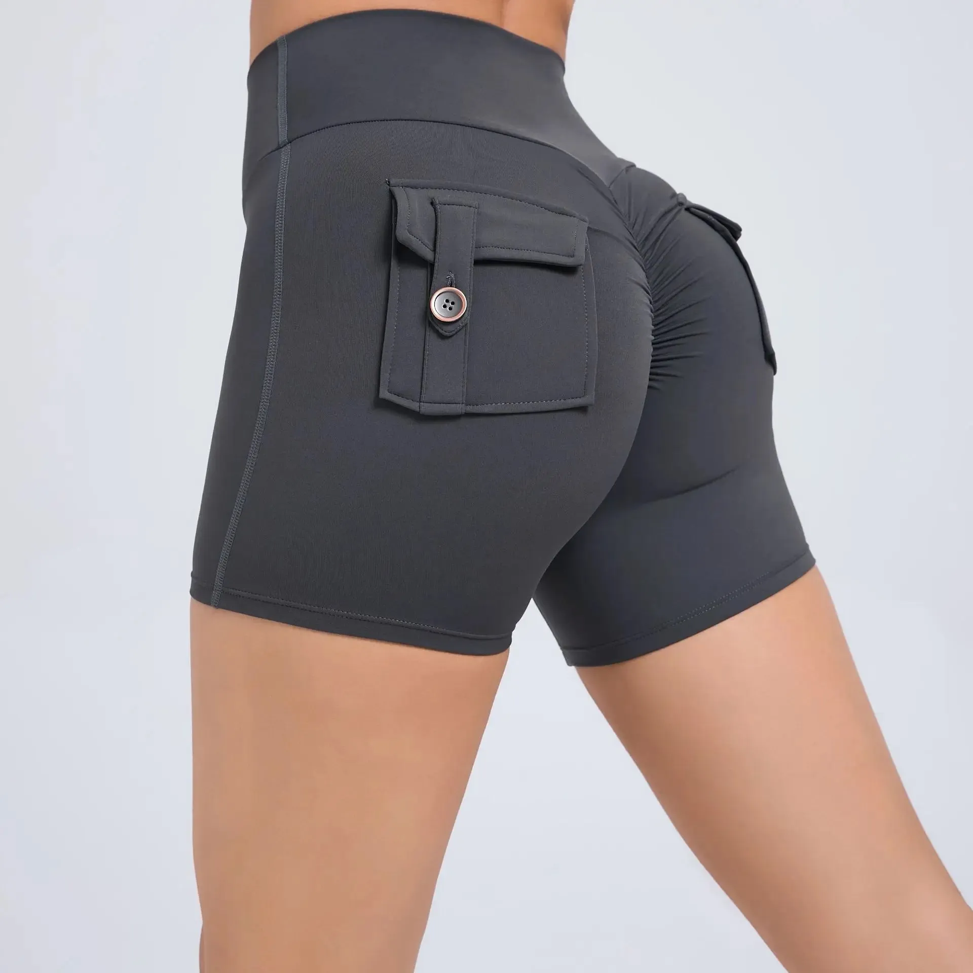 Women's Cargo Fitness Scrunch Shorts