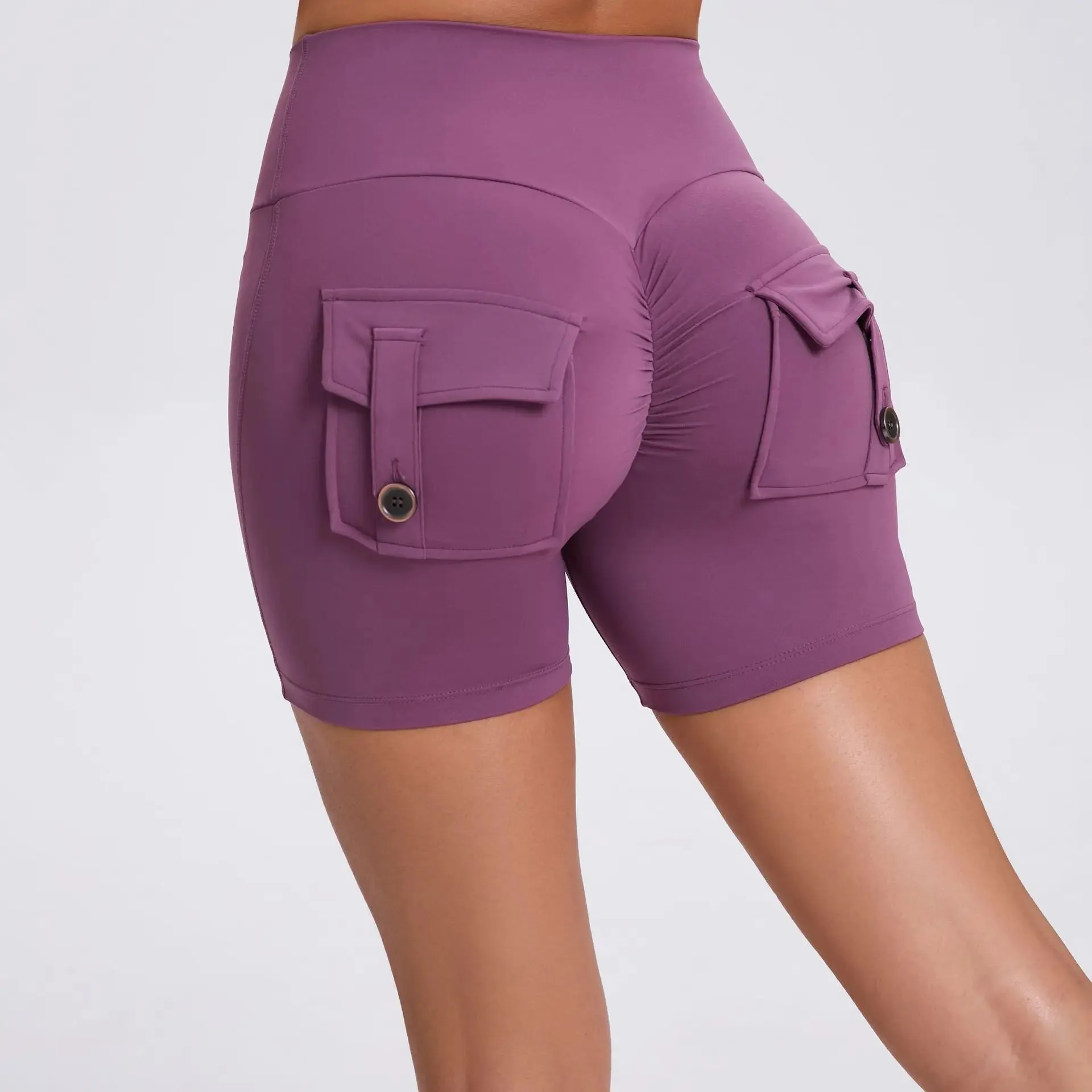 Women's Cargo Fitness Scrunch Shorts