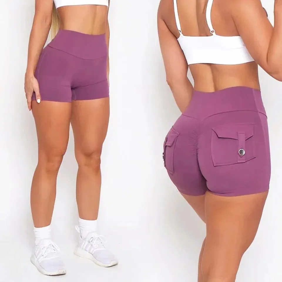 Women's Cargo Fitness Scrunch Shorts