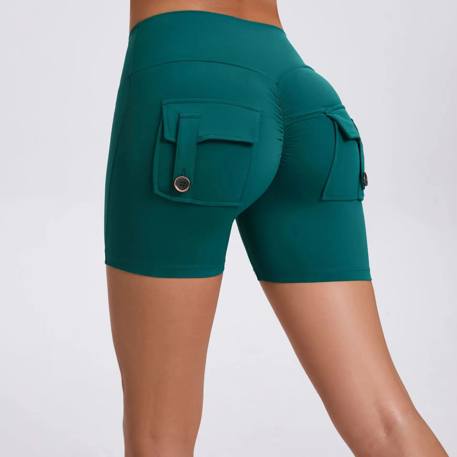 Women's Cargo Fitness Scrunch Shorts