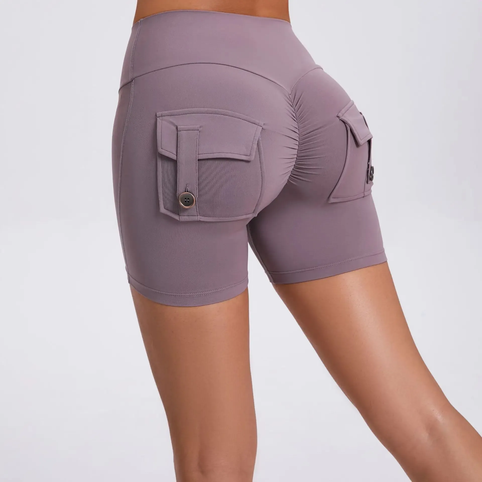 Women's Cargo Fitness Scrunch Shorts