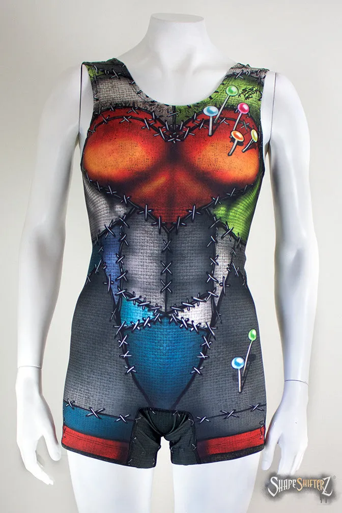 Women's COLORFUL 'PATCHED UP DOLL' Singlet