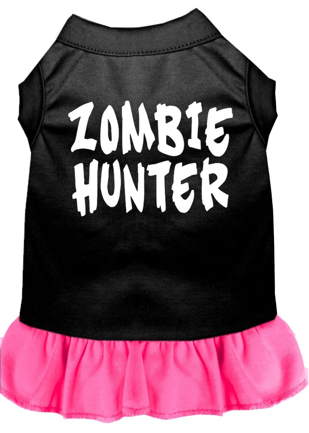 Zombie Hunter Screen Print Dress Black With Bright Pink Xxl (18)